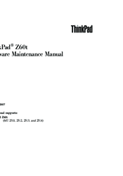 instructions/ibm-lenovo/service-manual-ibm-thinkpad-z60t.pdf